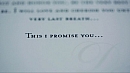 I promise to you