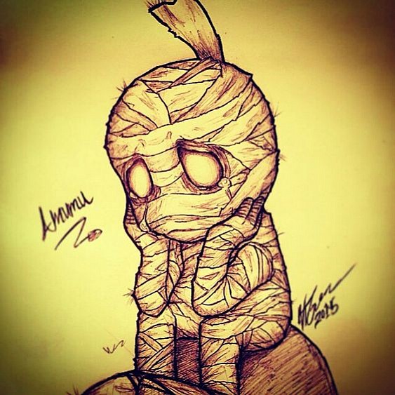 The sad mummy.
